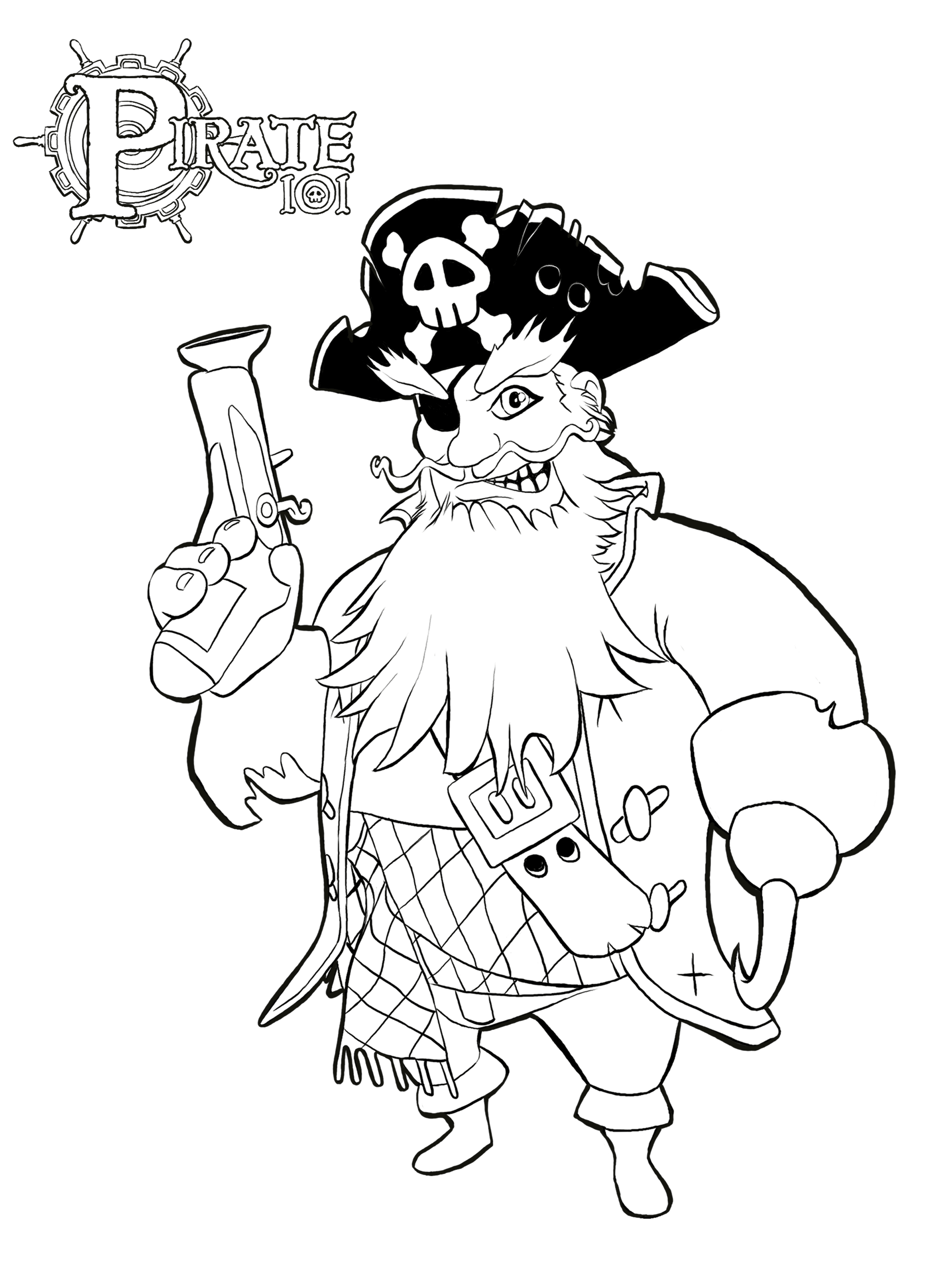 female pirate coloring pages
